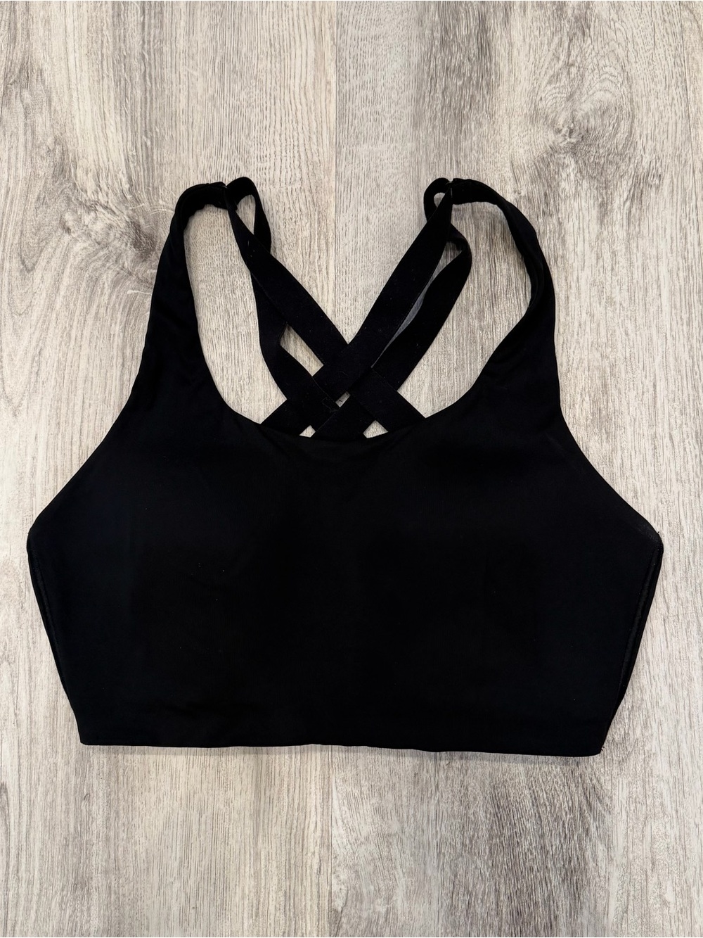 Lululemon Black High Support Sports Bra 34D Adjustable Cross Back